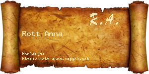 Rott Anna névjegykártya